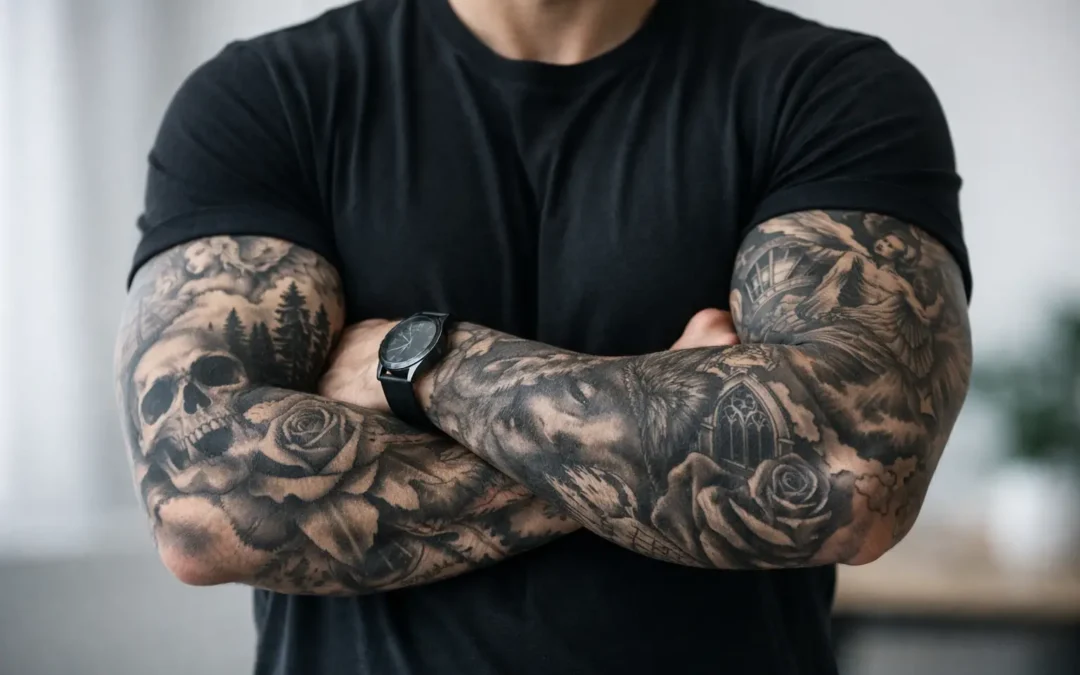 Black and Grey Tattoo Sleeves That Hold Up